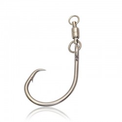 MUSTAD SWIVEL DEMON OFFSET CIRCLE HOOK 4X STRONG 