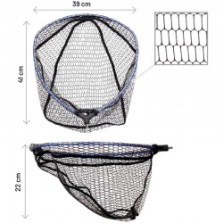 HERAKLES AREA LANDING NET HEAD LIGHT RUBBER 