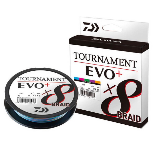 DAIWA TOURNAMENT X8 BRAID EVO + MULTICOLOR 