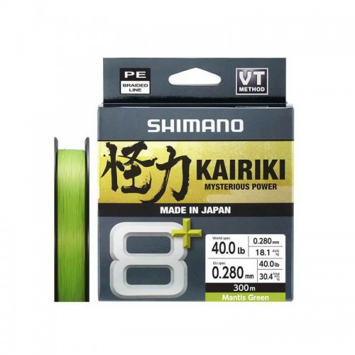 SHIMANO KAIRIKI 8+ 300mt. MANTIS GREEN 0.280mm.
