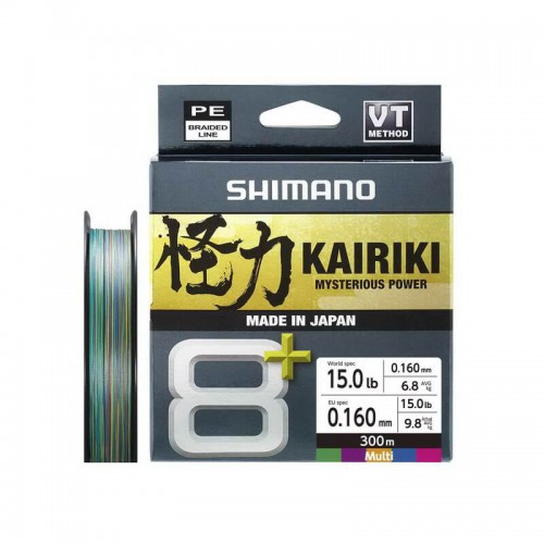 SHIMANO KAIRIKI 8+ 300mt. MULTI COLOR 0.160mm.