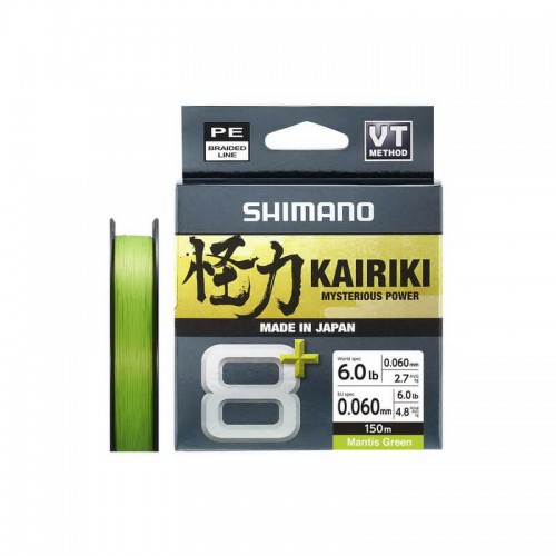 SHIMANO KAIRIKI 8+ 150mt. MANTIS GREEN 0.060mm.
