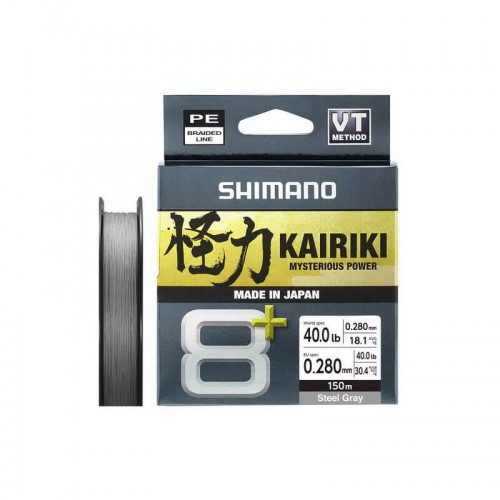 SHIMANO KAIRIKI 8+ 150mt. STEEL GRAY 0.280mm.