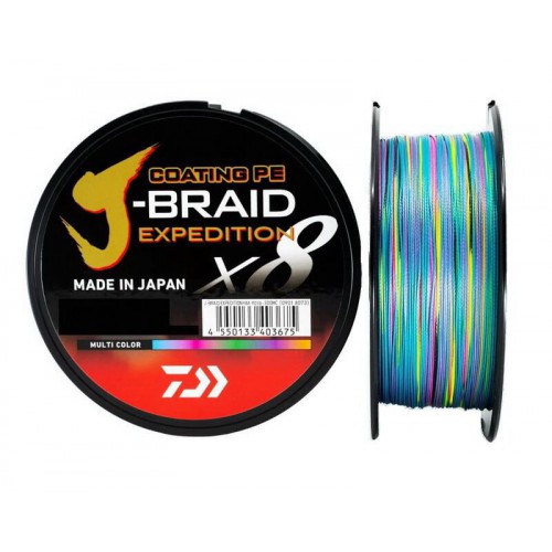 DAIWA J BRAID EXPEDITION X8 500M. MULTI COLOR 0.350mm.